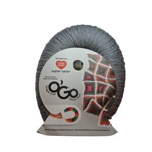 Red Heart Super Saver O'Go Tangle Free Medium Acrylic 7oz 198g Yarn Dusty Gray